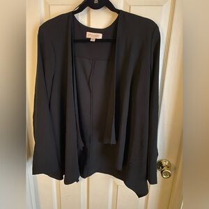 Philosophy Black Long-Sleeve waterfall jacket